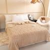 1pc Double-sided Jacquard Flannel Blanket Shawl Blanket Air-conditioned Nap Blanket Sofa Cover Blanket Polyester Fiber