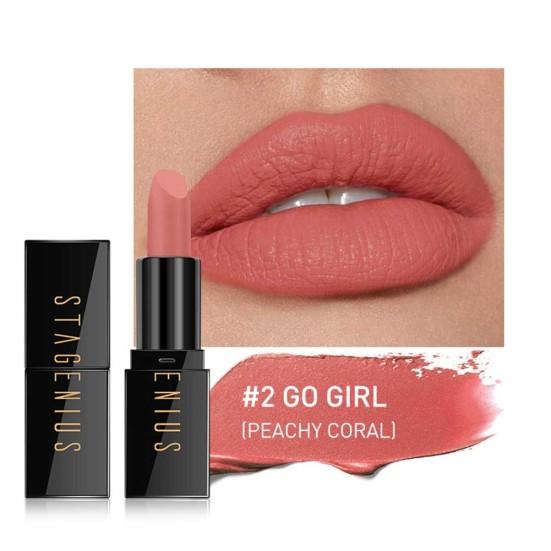 STAGENIUS Матовая Увлажняющая Стойкая Нелипкая Помада Блеск для Губ Косметика