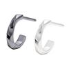 Lala Christie Men's Pair of Half Hoop Earrings, Sterling Silver (925) [PAIR Label] E14054-p