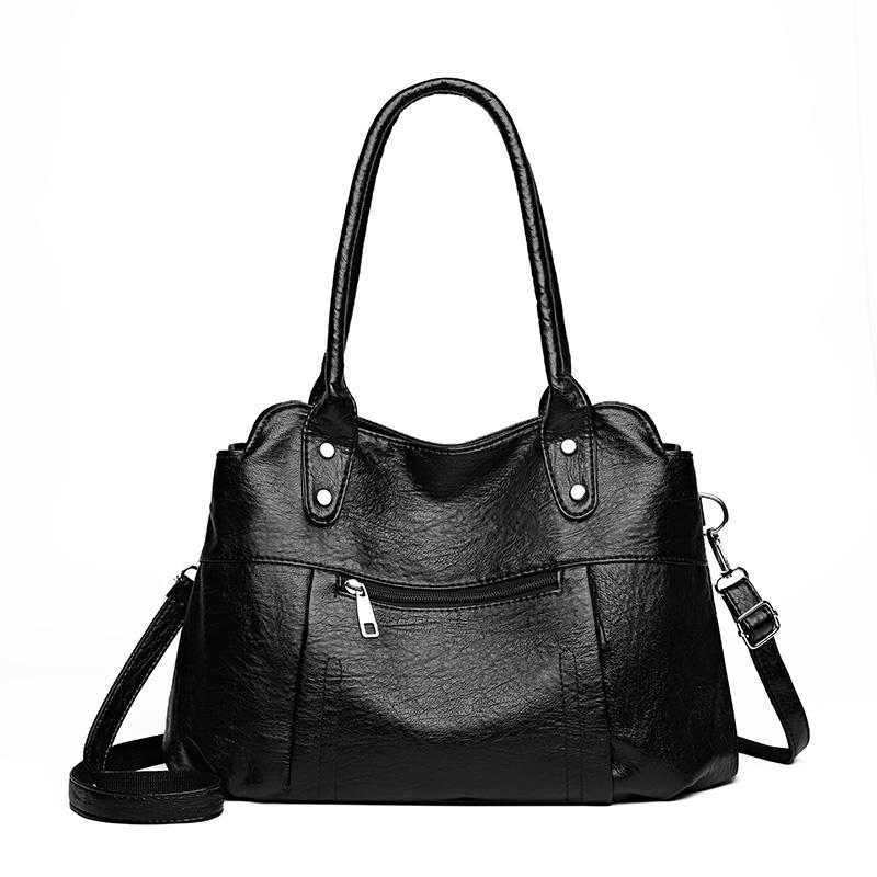 Сумка для мамы Мягкая кожаная сумка Женская сумка через плечо Сумка для компьютера Сумка-тоут