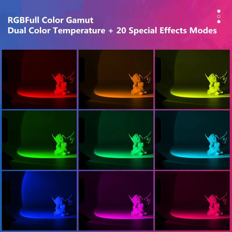 Мини RGB Подсветка для горячего башмака Закатная лампа Фотосъемка Светодиодная Портативная Атмосфера Красота Мобильная Камера Карманная Регулируемая