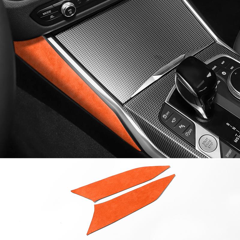 For BMW 2er Two-Door G42 3er I3 G20 G28 4er I4 G23 Center Console Side Trim Sticker Made of Alcantara Car Interior Accessories rlpf46