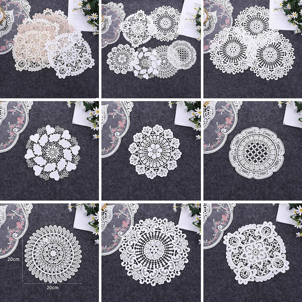 Round Lace Doilies Crochet Round Lace Placemat Napkin Placemat Cup Dish Coaster Cloth Tablemat Gifts