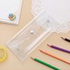 Transparent Pencil Bag Large-Capacity Stationery Pouch Storage Bag  Office School Supplies