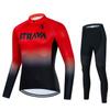 Men Women Cycling Jersey Set Long Sleeve Quick Dry Breathable Bib Kit Team Edition Customizable Design