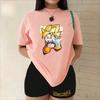 Женская футболка Dragon Ball, разноцветный стиль, высокое качество, с коротким рукавом, летняя, повседневная, спортивная, удобная, дышащая, хлопковая