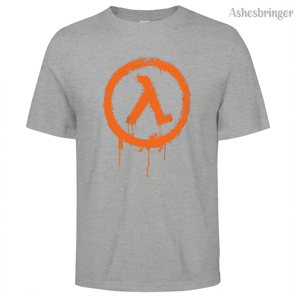 Мужская хлопковая футболка с круглым вырезом и графическим принтом Half Life, уличный повседневный стиль, топы для мужчин и женщин