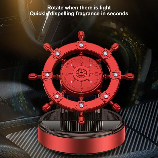 Солнечная энергия, автомобильная ароматерапия, вращение на 360 градусов, освежитель воздуха, автомобильные аксессуары, интерьер, креативный шлем в форме, автоматический очиститель воздуха