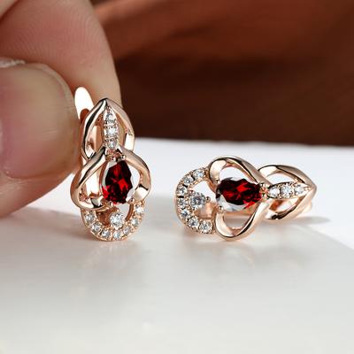 Двойное сердце полые серьги-кольца для женщин многоцветный циркон капли воды серьги цвета розового золота свадебные серьги ювелирные изделия