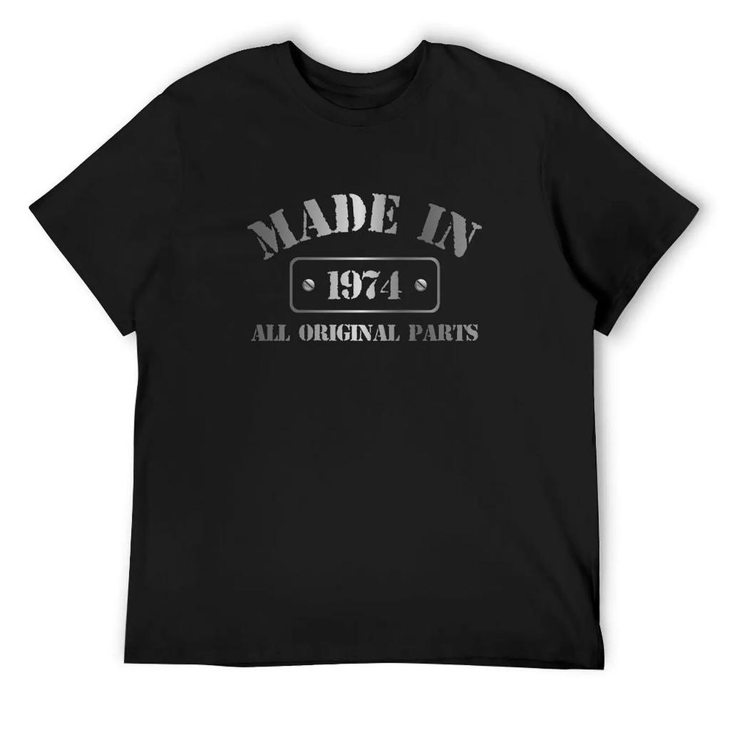 Made In 1974 T-Shirt Sports Fans Oversizeds T Shirts For Men Cotton