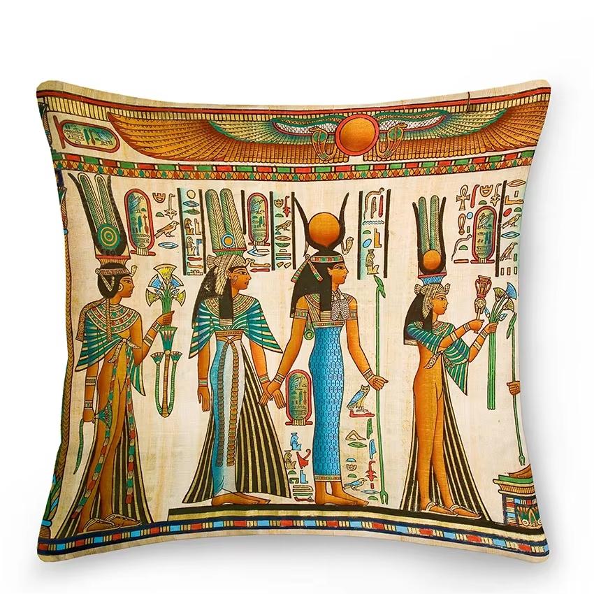 Ancient Egypt Decorative Cushion Cover Egyptian Pillowcase Sofa Living Room Decoration Couch Decor