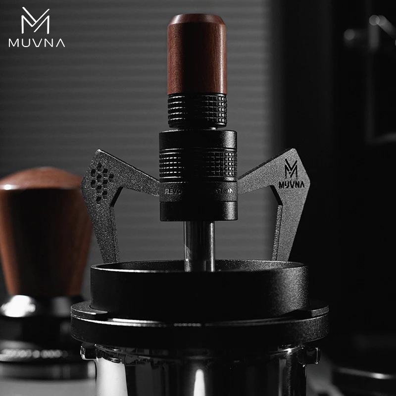 MUVNA Espresso Coffee Powder Needle Mantis Регулируемый Равномерный Размешиватель Кофе Распределительные Инструменты Вращающийся Черный