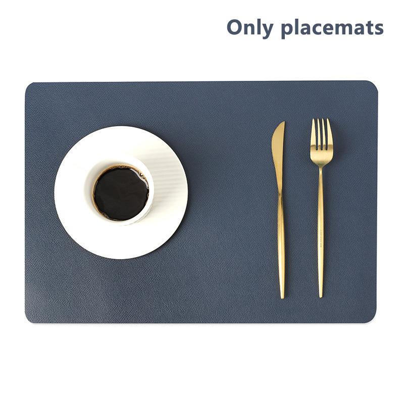 Double-Layer Leather Table Mat Nordic Heat-Proof Placemat Insulation Waterproof Oil-Proof Table Mats For Home Hotel Decoration