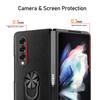 Тонкий легкий кожаный чехол-держатель для кольца для Samsung Galaxy Z Fold 3 4 Fold4 5g Fold2 Fold3 Fold 2 противоскользящий чехол для мобильного телефона