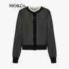 MO&Co. Lightweight Combed Cotton Nylon Knit Cardigan Set