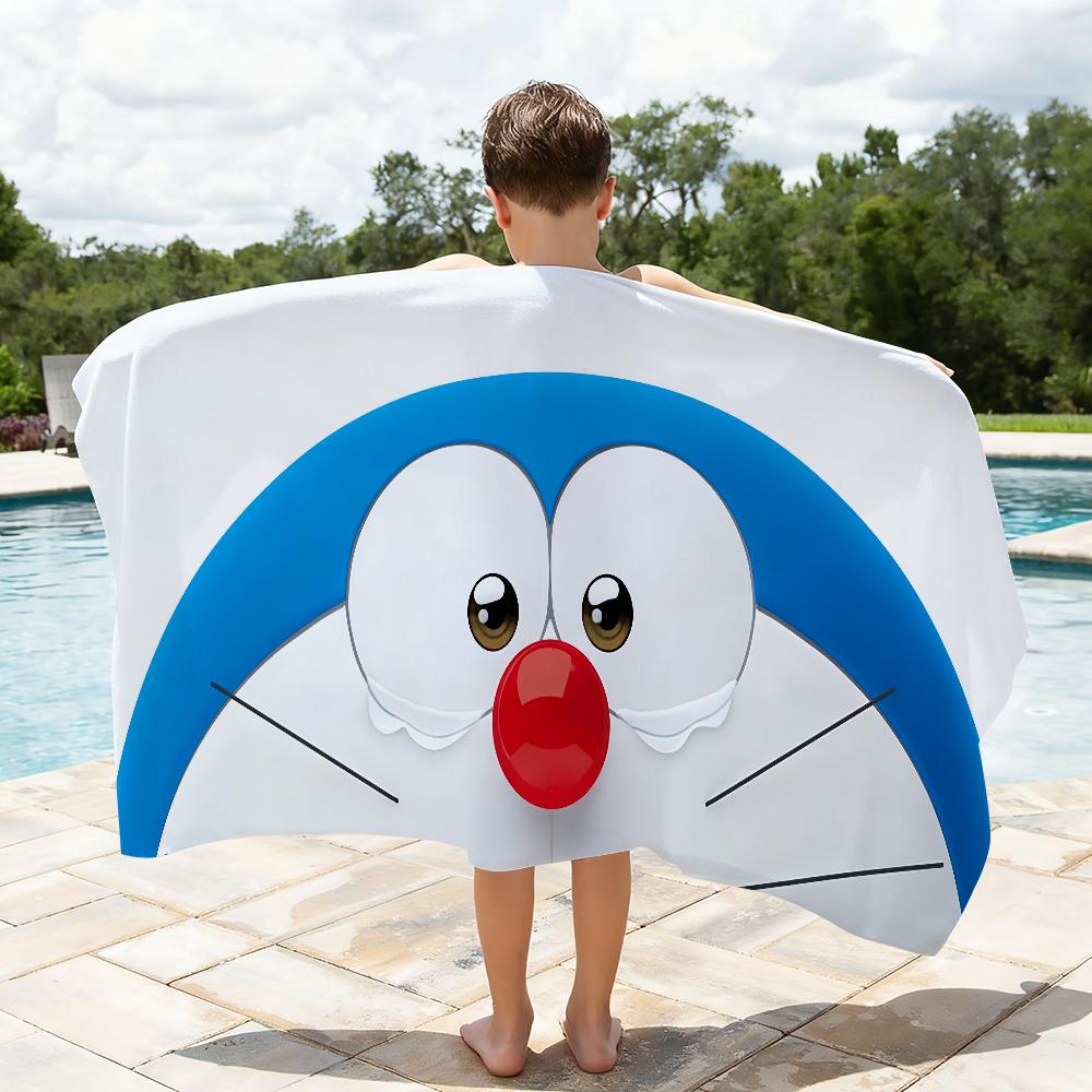 Cute Towel Shower Sauna Travel Spa Quick Dry Gym Accessories Soft D-DorAemon-S Cartoon Large Beach Towels