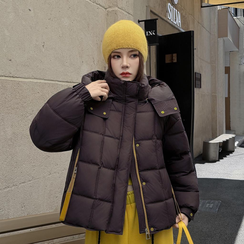 Short cotton clothes, new winter loose small student clothes, contrasting colors, thickened cotton-padded jackets.