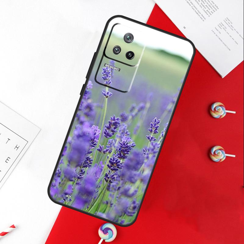 Фиолетовые Цветы Лаванда Чехол Для Xiaomi 11T 12T 13T 14T Pro 13 14 15 Ultra POCO X7 Pro X3 X5 X6 F5 F6 M6 Pro