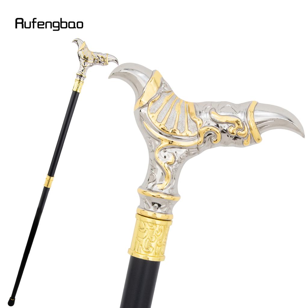 Golden White Claw Walking Stick Decorative Vampire Cospaly Vintage Party Fashionable Performance Stage Cane 95cm