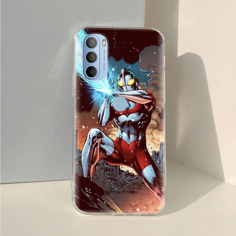 AD91 Ultraman прозрачный чехол для Samsung A04 A14 A23 A34 A54 M23 M33 M52 M53 Realme 10 9 C30S C35 C55 VIVO Y02 Y21 Y33S Y51 X80 V25 чехол