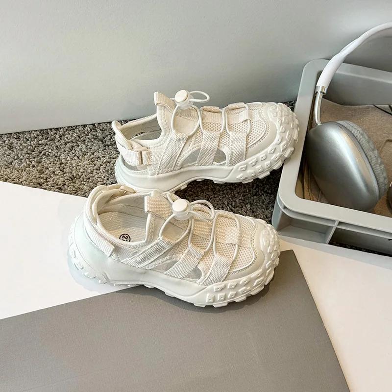 New Summer Kids Sneakers Girls Sport Shoes Breathable Mesh Boys Running Shoes Child Sandals Tenis Infantil Flats Footwear I02274
