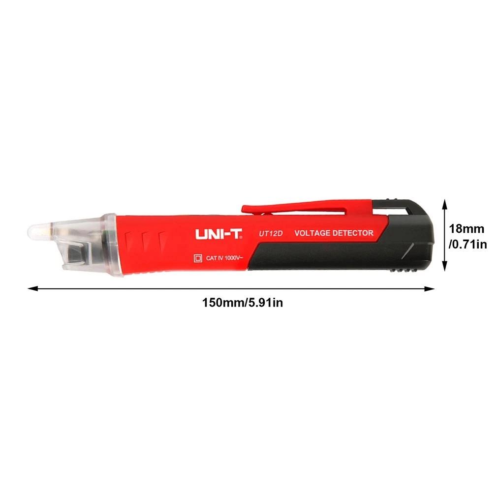 UT12D AC Voltage Detector Non Contact Pen Tester Electric Sensor 24-1000V Voltage Meter Current Test Pencil Alarm LED Light Unit