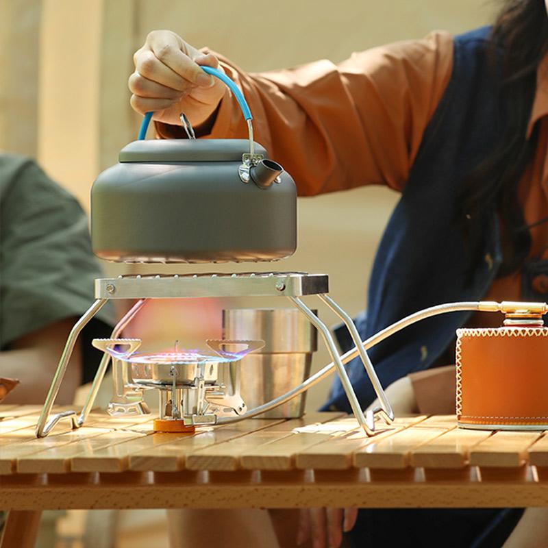 1Pcs Camping Mini Stove Stand Stainless Steel Foldable BBQ Grill Stand Barbecue Stove Grill Rack Cooking Picnic Accessories