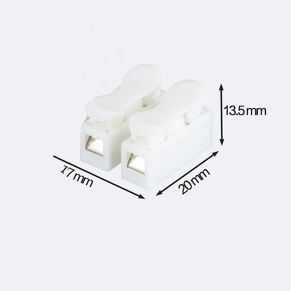 30PCS Hot High Quality Brand New Cable Clamp Terminal Block 2p CH2 Spring Connector Wire