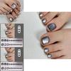 Unique Black Cat Eye Gem Toe Nail Art Stickers Starry Sky Print