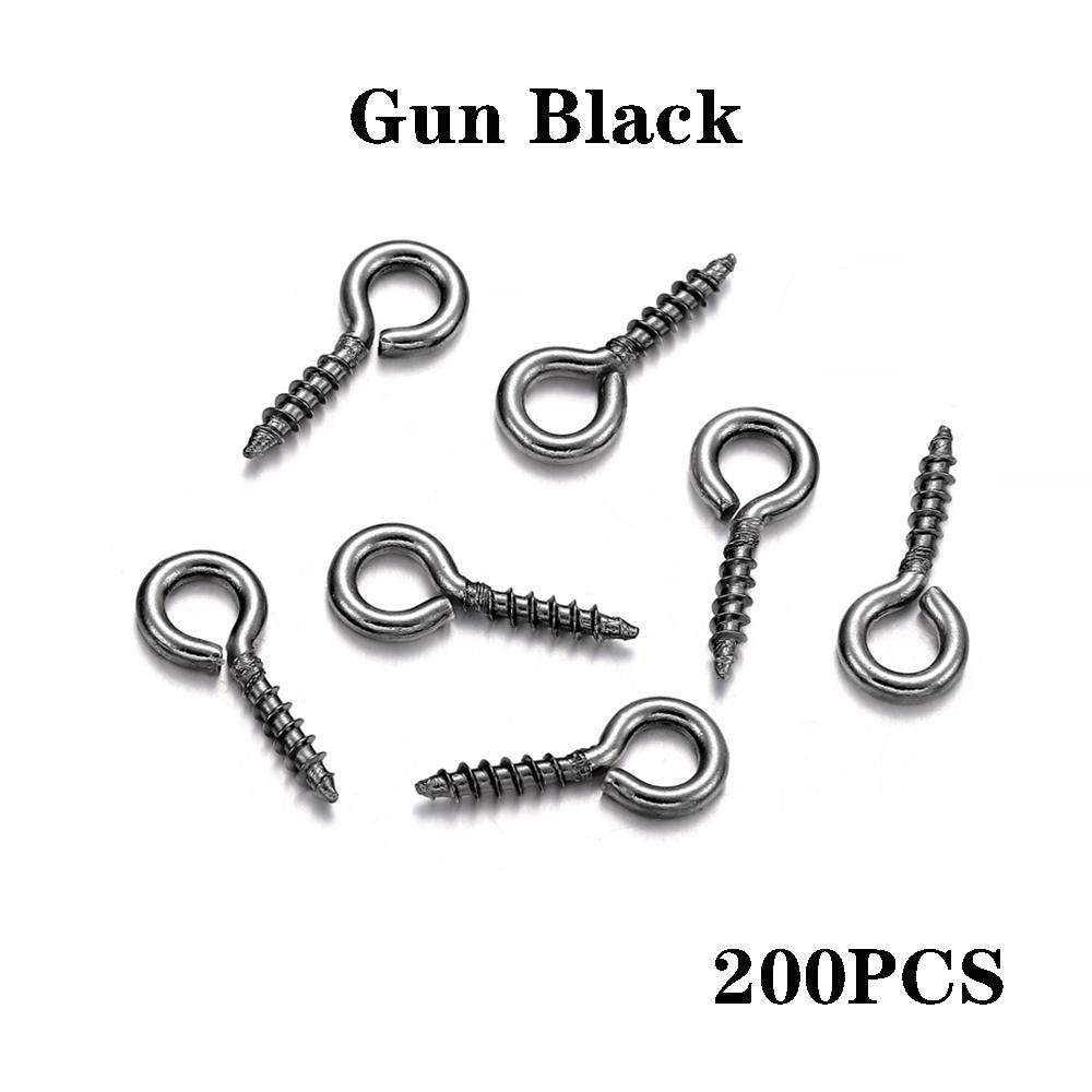100-200pcs/lot Small Tiny Eye Pins Eyepins Hooks Eyelets Screw Threaded Clasps Hooks Supplies For Jewelry Findings Wholesale