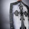 Ручной работы Готический Щит Рыцаря Черный Металл Средневековый Фэнтези Декор