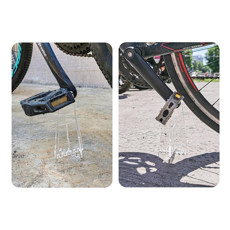 Прозрачная акриловая подставка для велосипеда, портативная опора для ног, подставка для горного шоссейного велосипеда, нескользящая подставка для велосипеда, детали для велоспорта