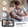 Радионяня с беспроводной видеокамерой, цветная камера 360°, наблюдение в помещении, Wi-Fi, няня, безопасность, электронный радионяня, Cry baby FeedingAA
