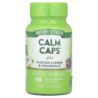 Calm Caps™ Plus, страстоцвет и ромашка, 90 капсул быстрого высвобождения