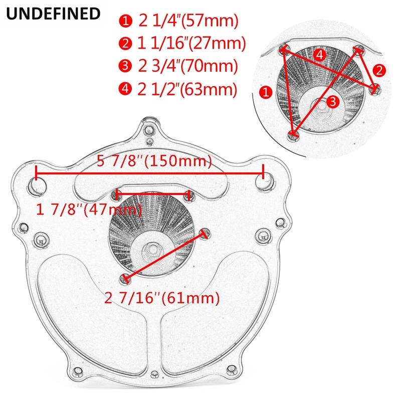 Air Cleaner Filter Intake For Harley Twin Cam EVO Dyna Softail FXST Touring Road King Street Glide 1993-1999 Motorcycle Clear