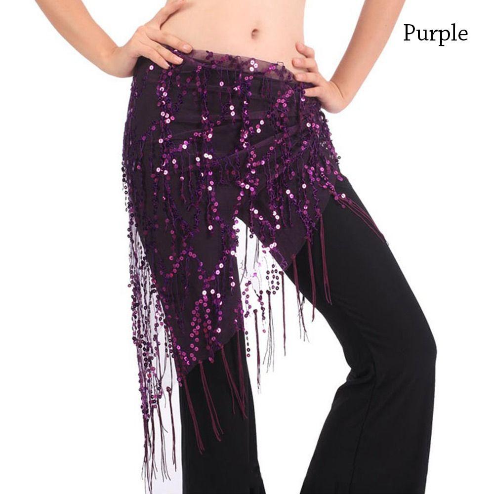 Женская юбка с кисточками и пайетками для танцовщицы, пояс для танца живота, поясная цепочка, хип-шарф