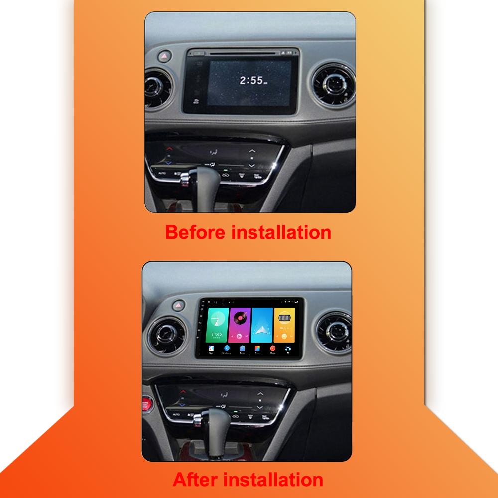Автомобильное радио Android Auto Carplay для Honda Vezel HR-V HRV HR V 2015-2017, мультимедийный плеер, головное устройство, стерео, GPS-навигация, BT, WIFI, 1 + 16 ГБ