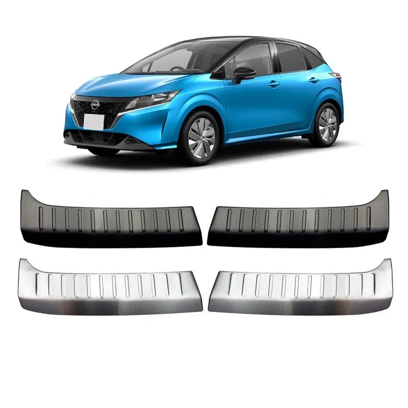 For Nissan Note E13 - Stainless Steel outer Door Sill Plate Cover Trim Rear Bumper Pedal Scuff Protector car styling Cut