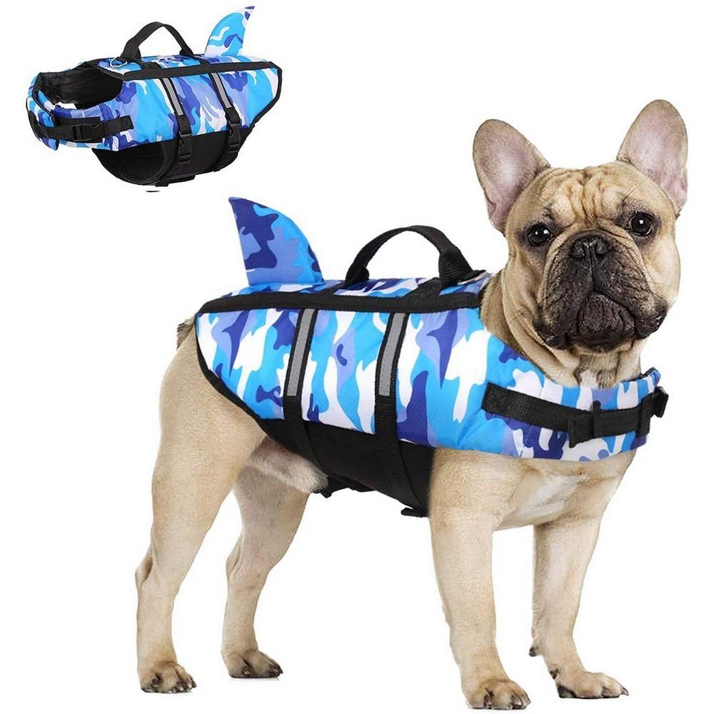 Collar Harness Camouflage Dog Life Jacket Polyester Dog Life Vest Dog Swimwear Swimming Boating