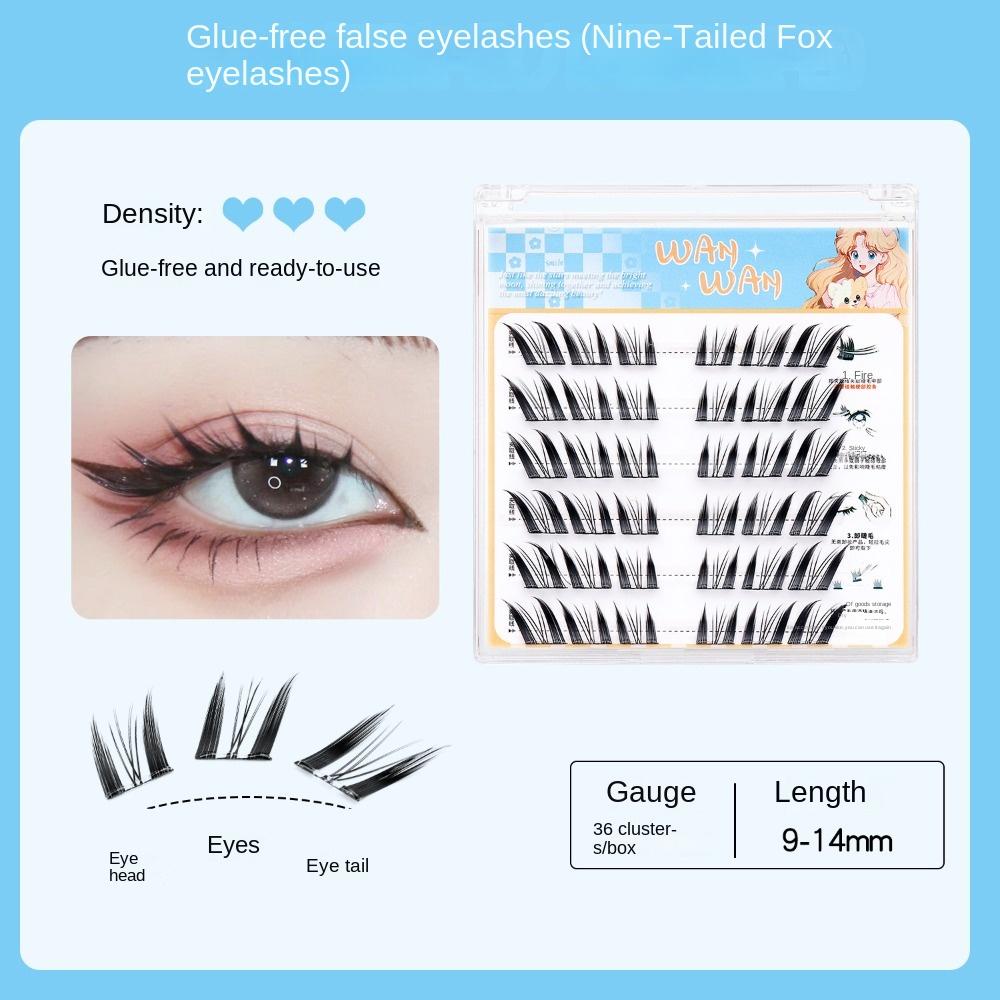 Самоклеящиеся накладные ресницы для макияжа, пучки накладных ресниц, наращивание ресниц