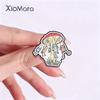 Creative Mushroom Swing Frogs Badge Cute Cartoon Animal Enamel Pins Fashion Lapel Brooches Metal Backpack Clothes Jewelry Gift