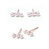Women's Pearl Rose Gold 925 Silver Minimalist Earrings (12457736)