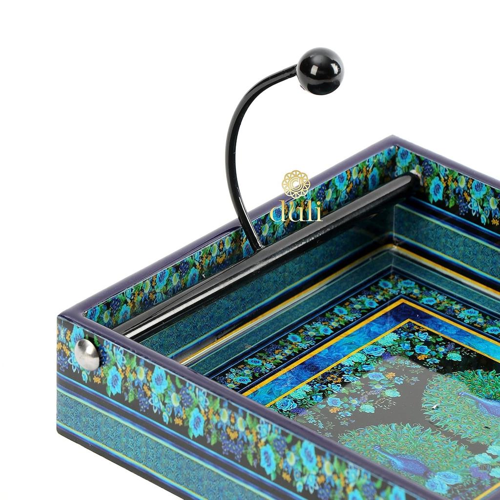 Держатель для салфеток с рисунком Павлина, Peacock Design Napkin Holder (19 x 19 cm),  Duli