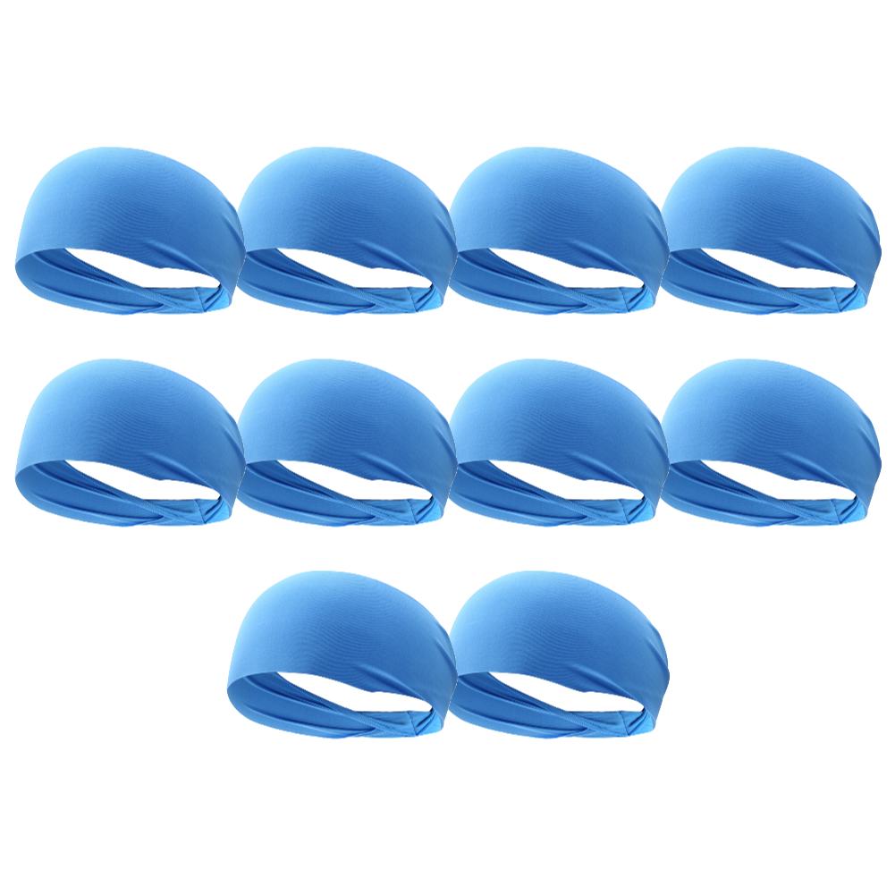 10-1pcs Elastic Headband Quick Dry Sweat Absorption Headdress Anti-slip Running Head Band Breathable for Yoga Running Biking