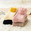 Мягкие коралловые флисовые носки с пушистыми животными, осенне-зимние носки-тапочки для женщин и девочек