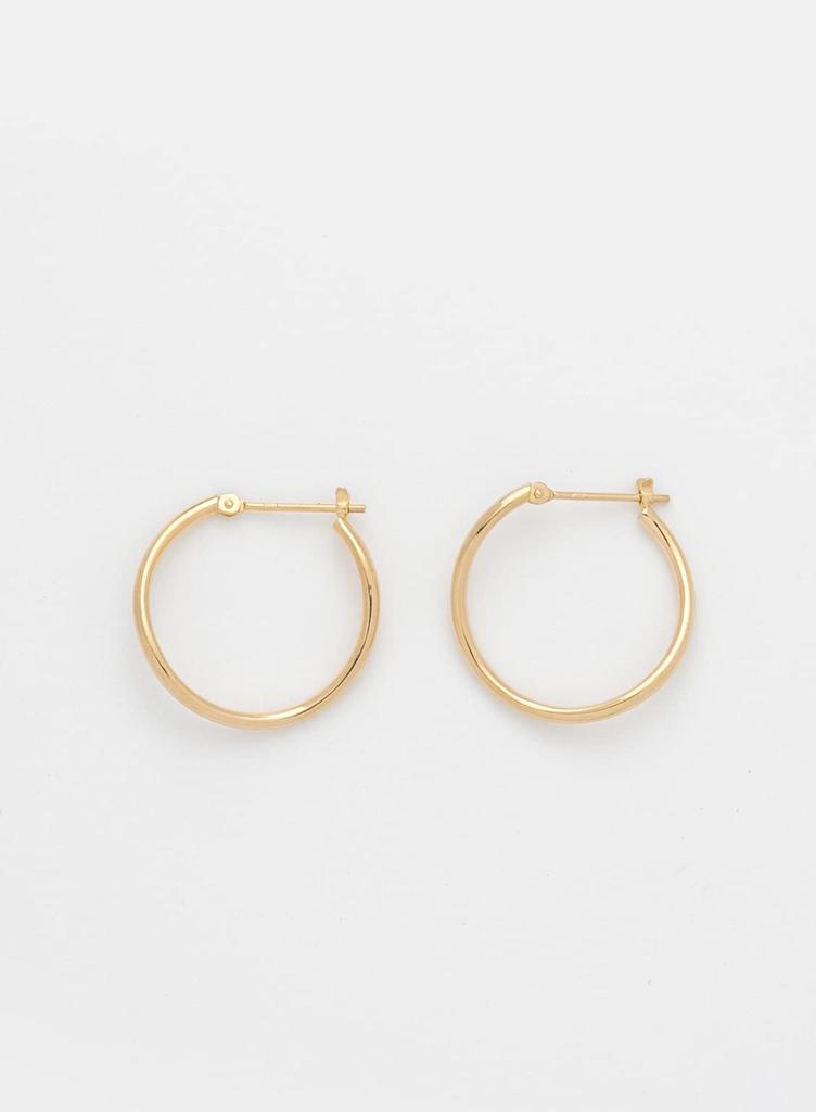 Серьги-кольца из желтого золота K18 L&Co 43-7943