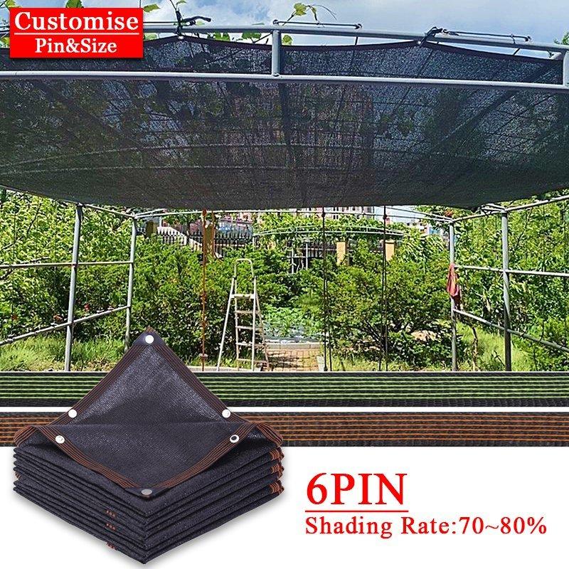 4/6/12PIN Black Sunshade Net Anti-UV Plant Cover Mesh Garden Sun Shed Gazebo Awning Outdoor Sun Shade Netting Shading 50~90%