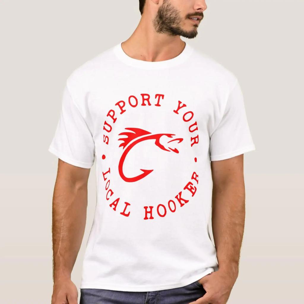 Support Your Local Hooker Like Us On Facebook T Shirt Vintage Washed Graphic Streetwear Unisex Breathable Soft Comfortable