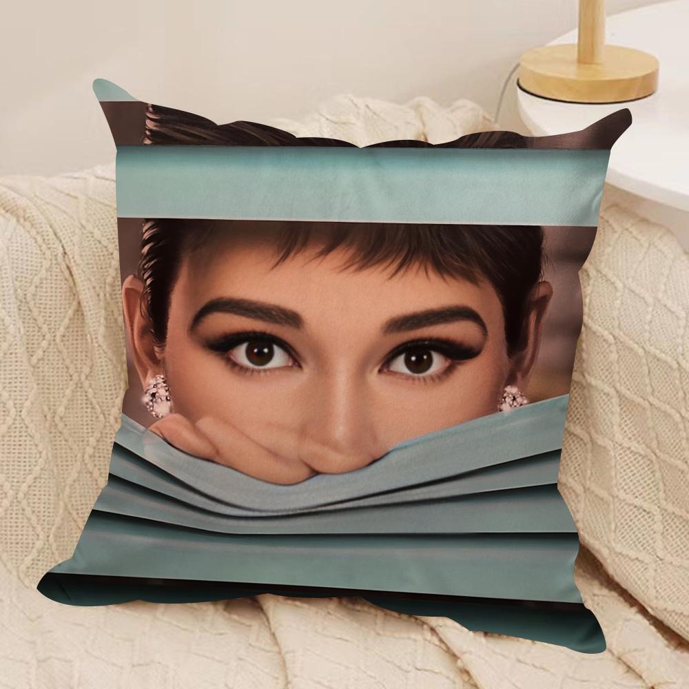Классическая наволочка-подушка A-Audrey H-Hepburn, шелковистый короткий плюш, скрытая молния, пылезащитная наволочка для диванной подушки, для домашнего декора