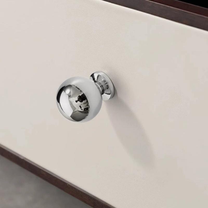 Solid Brass Chrome Cabinet Knobs Wardrobe Closet Pulls Dress Jewelry Box Drawer Knobs Kitchen Accessories Furniture Hardware